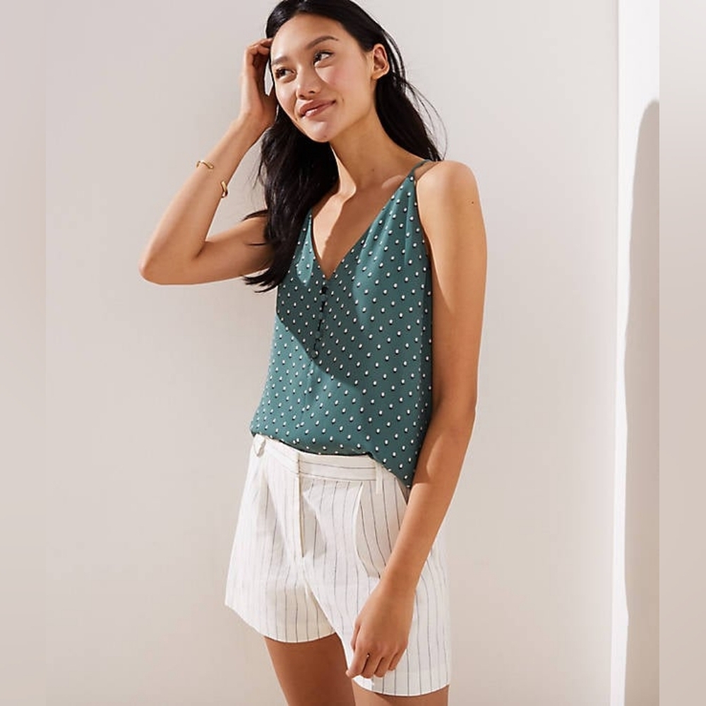 LOFT Tulip Button Strappy Cami S Petite